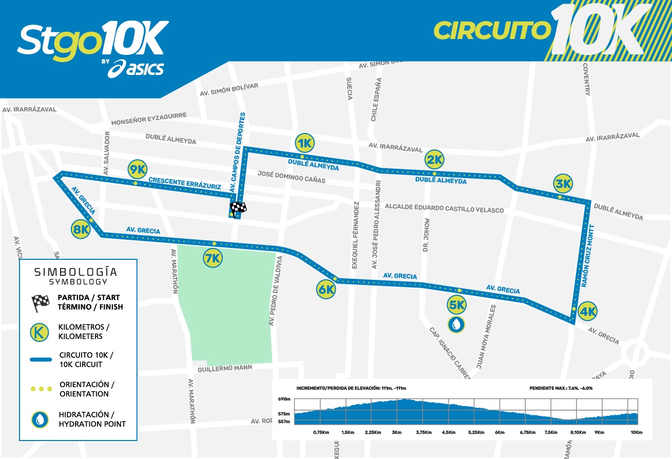 Acics Stgo10k - Circuito 10K